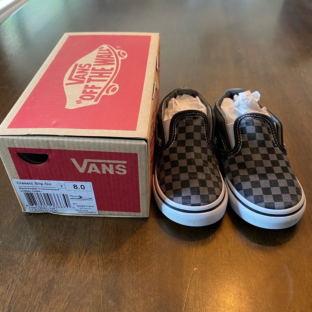 Vans size 8 TODDLER CHECKERBOARD SLIP-ON V